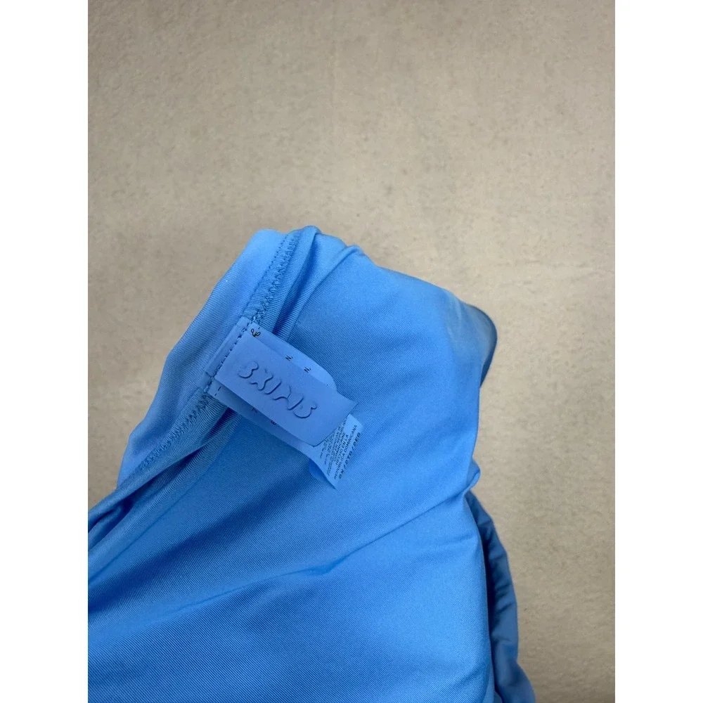 SKIMS Swim Dipped Bikini Bottom Blue High Cut Cheeky Size 2X